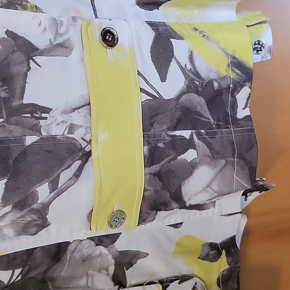 Per Se zip front jacket, gray and yellow floral, size 10 - Picture 5 of 5
